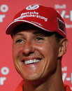 Michael Schumacher faces the media ahead of the Turkish Grand Prix