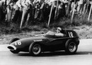 Stirling Moss driving a Vanwall to victory at Monza