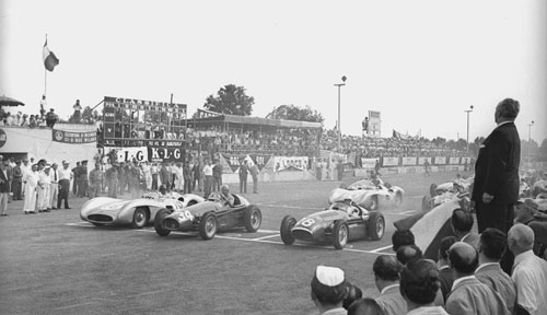 The scene at the start of the Italian Grand Prix