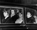 The family of Graham Hill arrive at his funeral