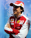 Fernando Alonso in full Ferrari kit