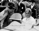 Malcolm Campbell in his Type 39A Bugatti for the inaugural British Grand Prix