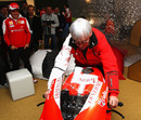 Bernie Ecclestone tried a MotoGP bike out for size