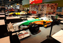 Formula One cars on display at the NEC