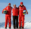 Felipe Massa, Bernie Ecclestone and Fernando Alonso at the Madonna di Campiglio ski resort