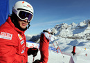 Fernando Alonso prepares to hit the slopes at Madonna di Campiglio