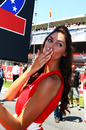 A grid girl at the Spanish Grand Prix