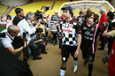 Sergio Perez takes to the field at a charity football match in Monaco