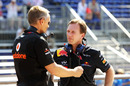 Christian Horner and Martin Whitmarsh catch up during first practice