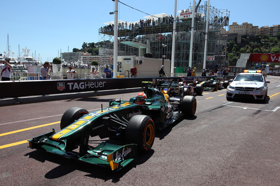 Jarno Trulli leaves the pit lane