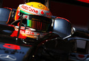 Lewis Hamilton in the McLaren cockpit