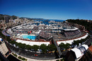 A panoramic view of the Monaco harbour