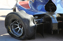 Marcus Ericsson's damaged car after he crashed at the swimming pool chicane