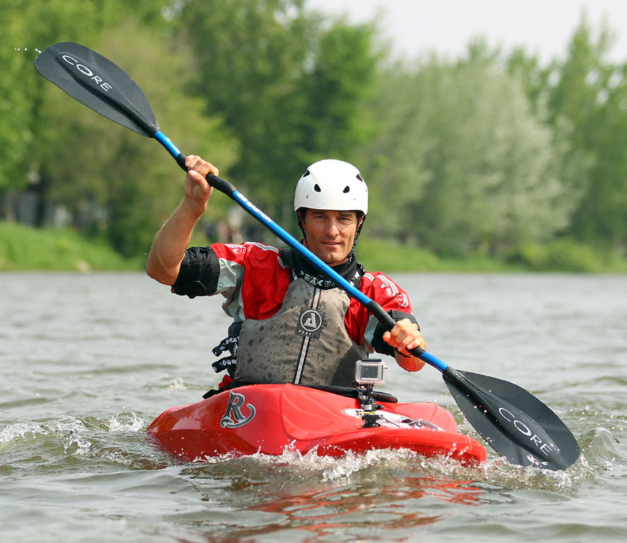 Mark Webber enjoys a spot of kayaking ahead of the grand prix weekend