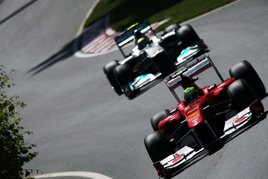 Felipe Massa leads Nico Rosberg
