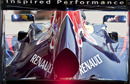 A close up of the rear of Sebastian Vettel's Red Bull