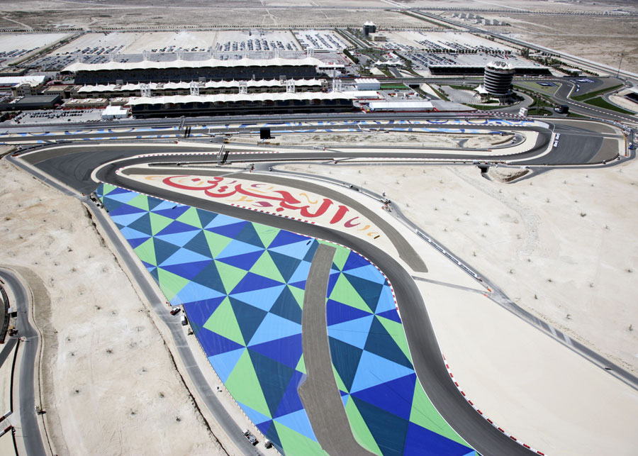 The Bahrain International Circuit from above
