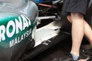 Detail of the Mercedes diffuser