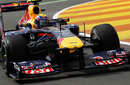 Mark Webber on track in his Red Bull