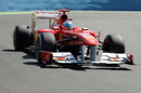 Fernando Alonso at speed during final practice