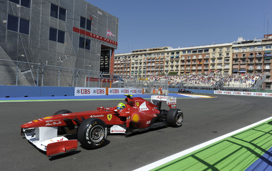 Felipe Massa accelerates away