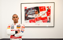 Lewis Hamilton attends the launch of the 'Driven To Do Better' British Grand Prix exhibition