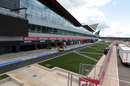 The new pit lane and Wing building