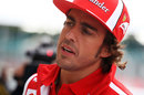 Fernando Alonso in the pit lane 