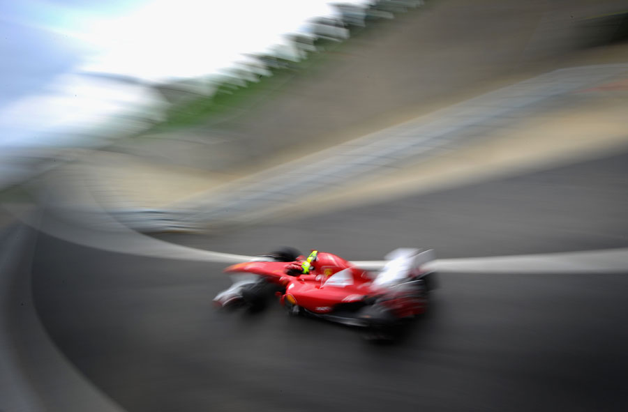 Felipe Massa exits the pit lane