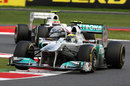 Nico Rosberg heads Sergio Perez