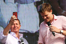Martin Brundle and Jake Humphrey at the Silverstone post-race concert