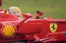 MotoGP champion Valentino Rossi tests a Ferrari