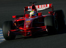 Felipe Massa tested a Ferrari on 2009-spec tyres
