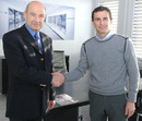 Pedro de la Rosa meets his new team principal Peter Sauber