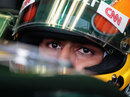 Karun Chandhok in the cockpit of the Lotus T128