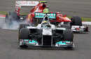 Felipe Massa puts pressure on Nico Rosberg