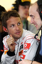 Jenson Button and McLaren race engineer Phil Prew discuss setup