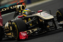 Bruno Senna on track in the Renault