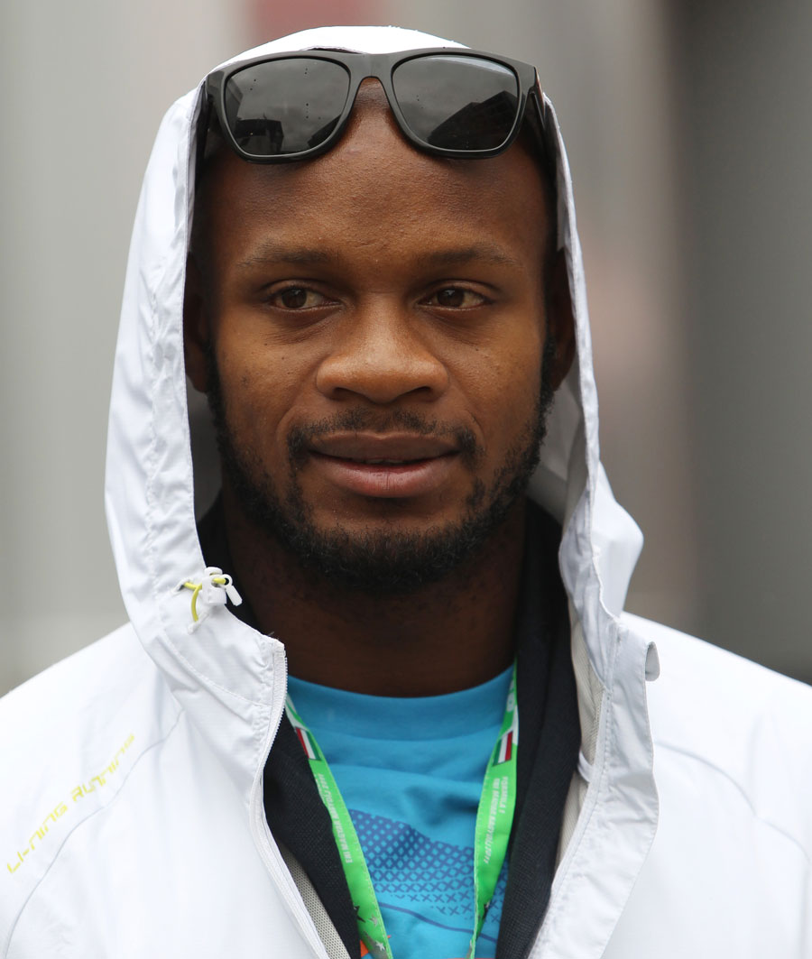 Jamaican sprinter Asafa Powell spotted in the paddock on Sunday morning