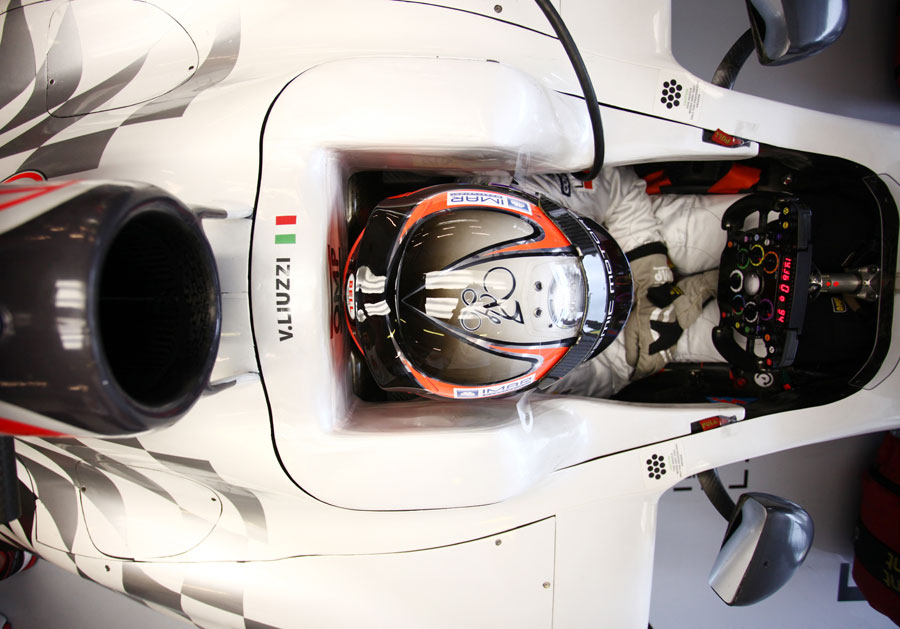 Tonio Liuzzi in the cockpit of his HRT