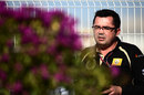Eric Boullier chats in the paddock