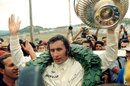 Jackie Stewart celebrates his victory at Kyalami