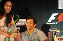Narayan Karthikeyan speaks during a press conference for the launch of tickets for the Indian Grand Prix