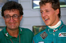 Eddie Jordan with Michael Schumacher on his debut