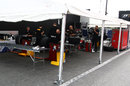 Pirelli workspace in the paddock