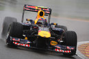 Mark Webber on his way to setting the fastest time of the morning