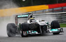 Nico Rosberg kicks up some spray