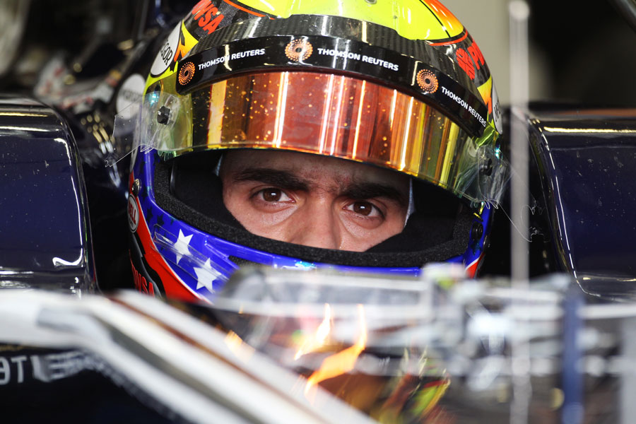 Pastor Maldonado in the cockpit of his Williams