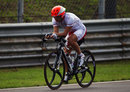 Jarno Trulli cycles the circuit