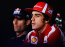 Fernando Alonso and Mark Webber in Thursday's press conference